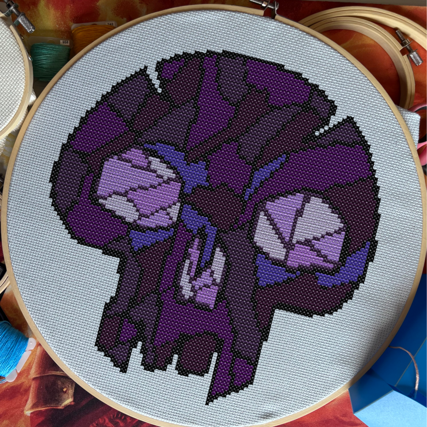 DIGITAL - Black Mana Symbol Cross Stitch Pattern