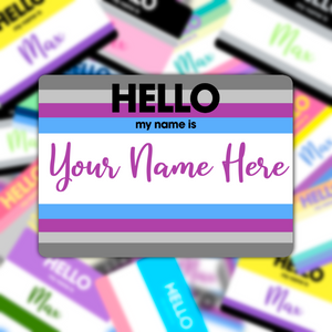 Hello My Name Is Max - Custom Personalized Demiboxflux Flag Sticker
