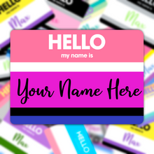 Load image into Gallery viewer, Hello My Name Is Max - Custom Personalized Genderfluid Flag Sticker
