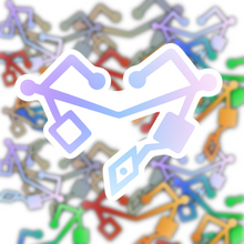 Load image into Gallery viewer, She-Ra Inspired Heart of Etheria Vinyl Sticker - Pink, Purple, Blue Oil Slick
