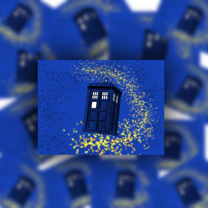 Doctor Who Inspired TARDIS Galaxy Sticker