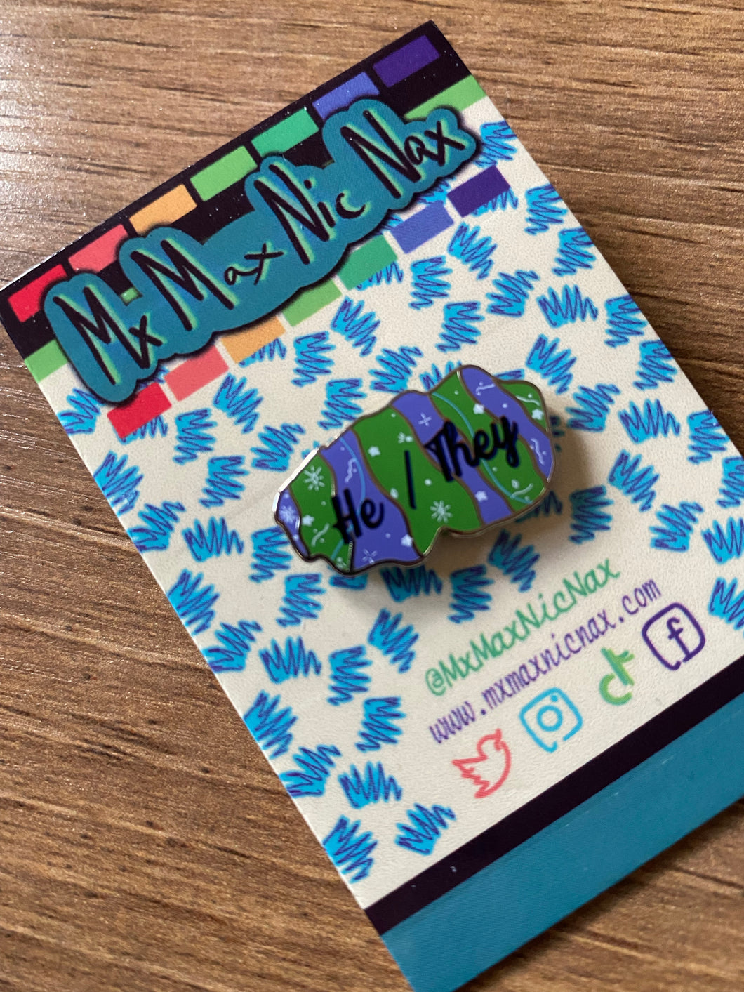 He/They - Pronoun Pins